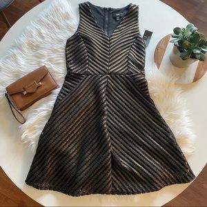 **NWT** Beautiful gold and black A-Line dress
